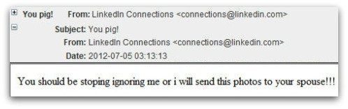Extortion Exploit in Malware Infected Spam